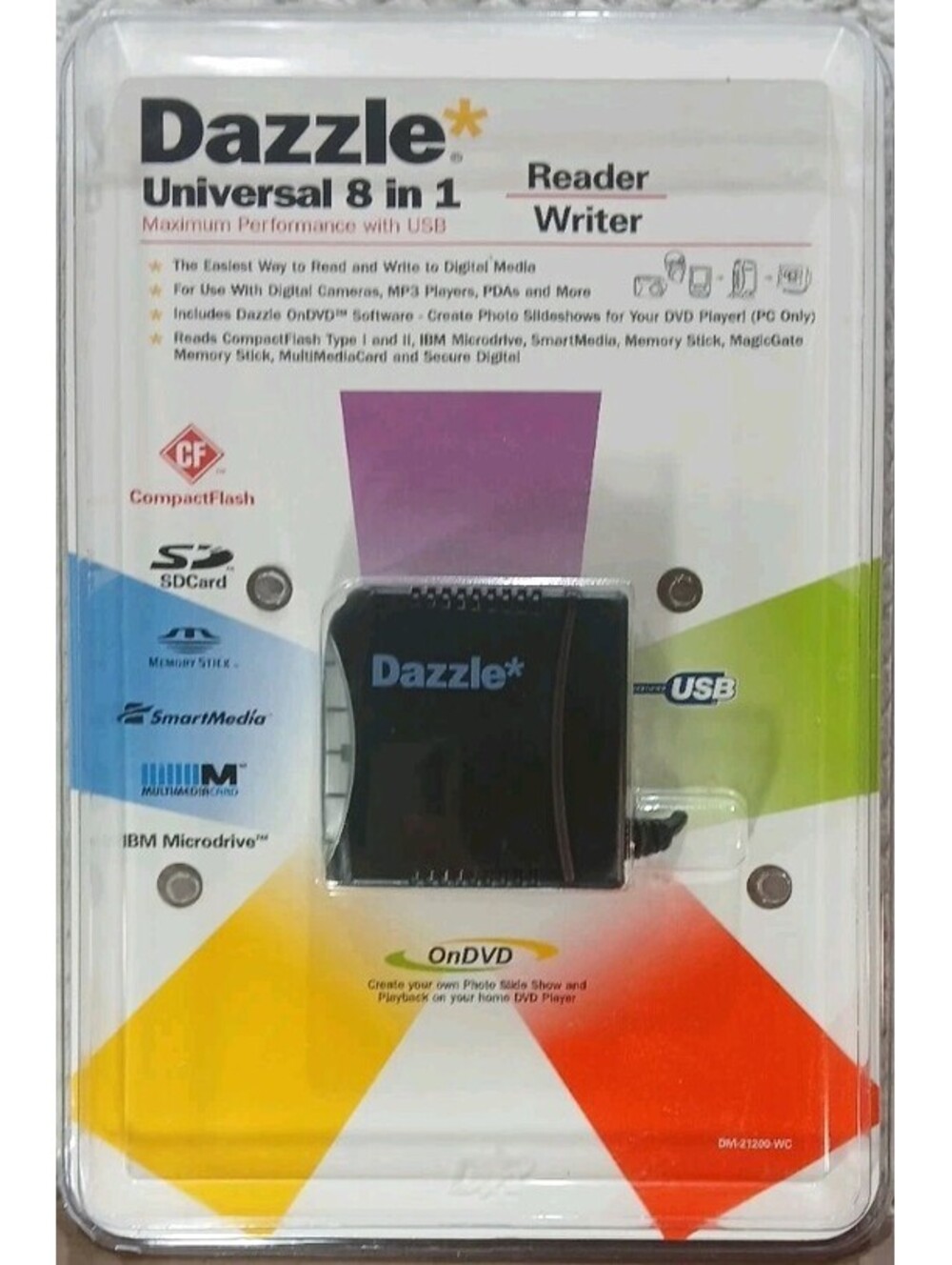 NEW - Dazzle - Universal 8 in 1 - Digital Media Reader Writer - DM-21200-WC